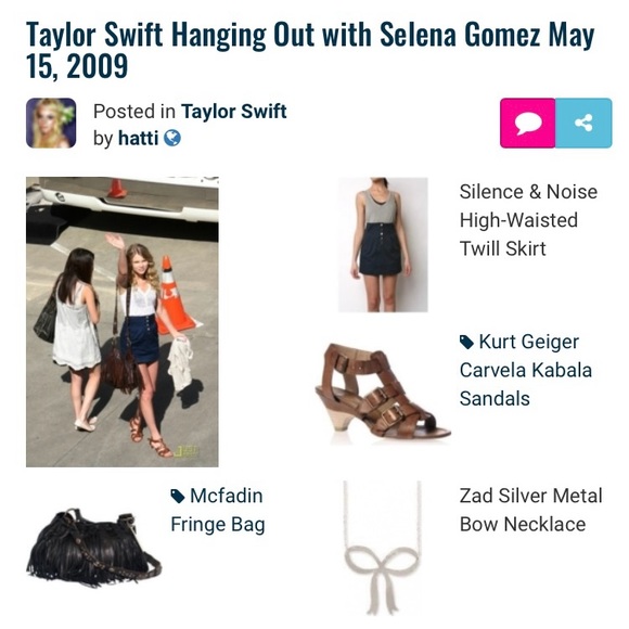 Silence & Noise high waisted navy blue skirt - Picture 9 of 12